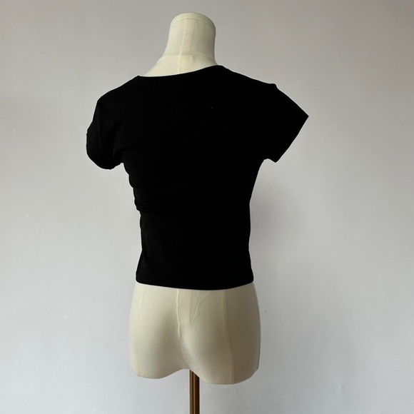 Snake Print Crop top Cap Sleeve Small ASOS - Picture 3 of 4